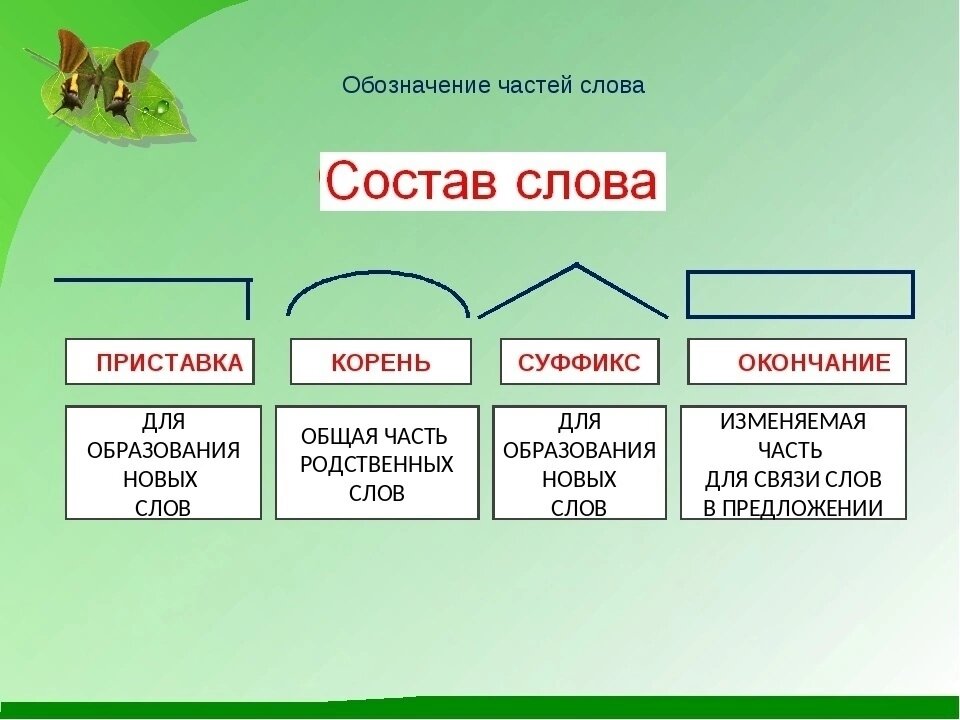 Картинка состав слова
