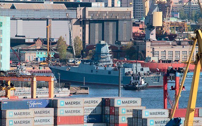    Фрегат пр.22350 «Адмирал Головко», после спуска на воду