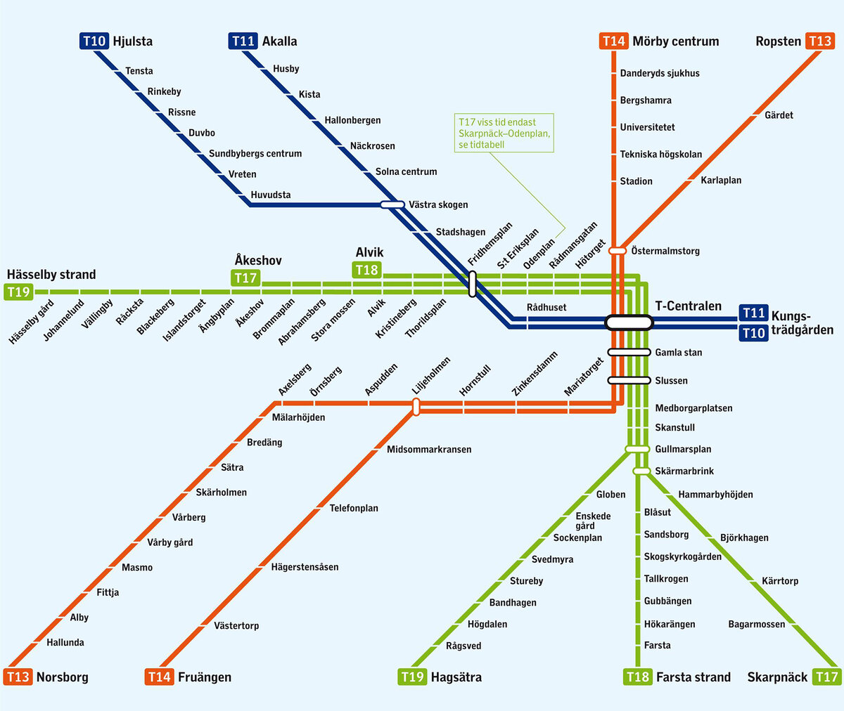 Карта метро стокгольма