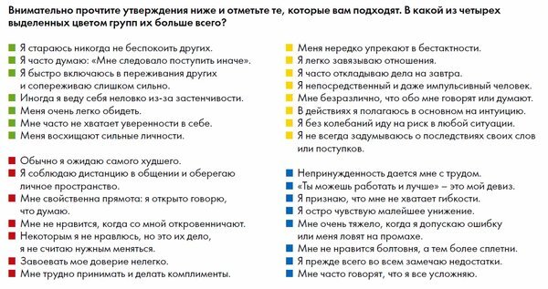 Этот цвет соответствует вашему профилю, выберите свою группу
