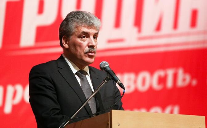 На фото: кандидат на пост президента РФ от КПРФ Павел Грудинин (Фото: Михаил Солунин/ТАСС)