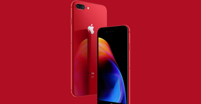 красный iPhone 8  