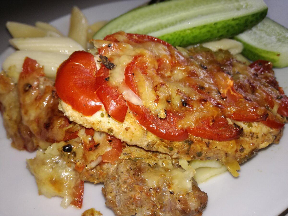 Отбивные куриные с помидорами и сыром в духовке рецепт с фото пошагово