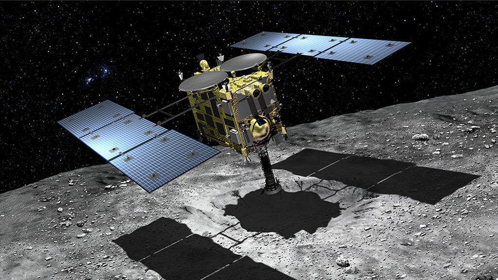 Artist illustration of Hayabusa-2. Image credit: Akihiro Ikeshita / JAXA