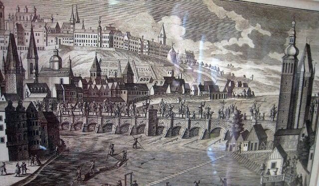 Карлов мост в средневековье, Чехия.