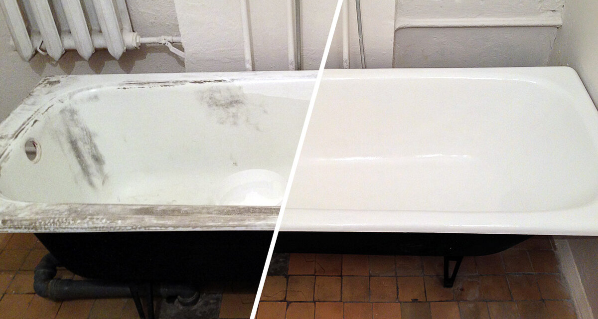 Как произвести реставрацию старой чугунной ванны эмалью