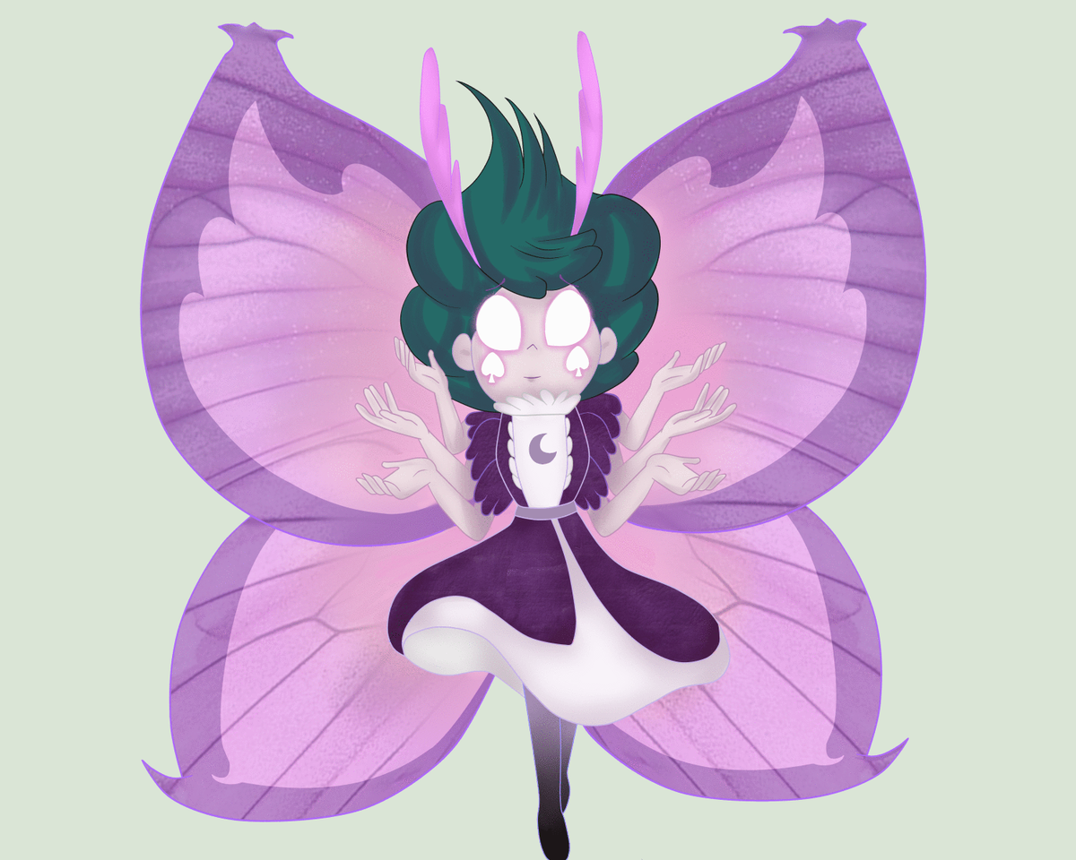 (По ссылке - анимация! https://www.deviantart.com/ad-laimi/art/GIF-Eclipsa-Butterfly-Star-vs-799718677 ) Автор by AD-Laimi
