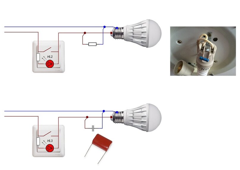 Как подключен светодиод в выключателе Почему светодиодные лампы моргают, когда отключены Feron Official Дзен
