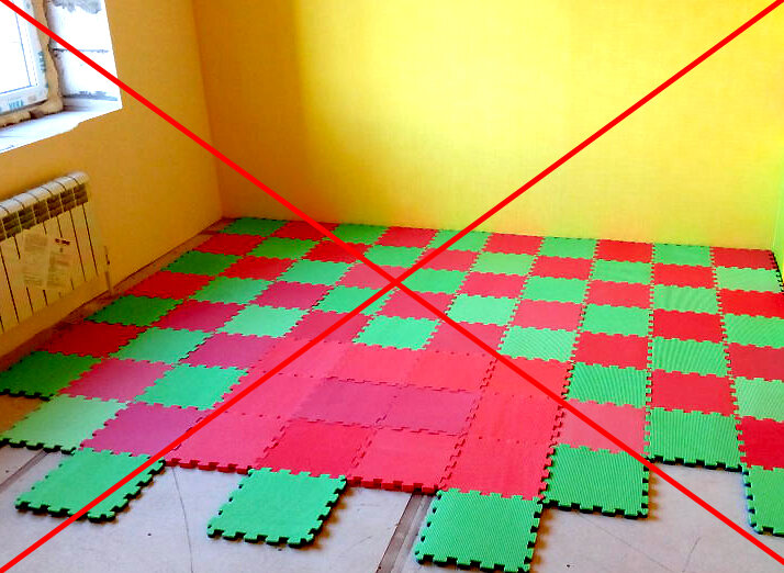 Разъезжающееся покрытие "ласточкин хвост" не подходит для занятий единоборствами с детьми 