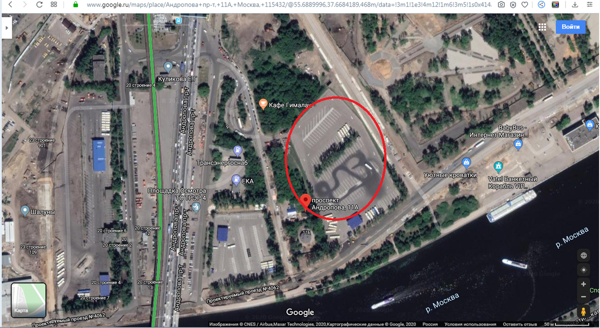 Место стоянки автобусов