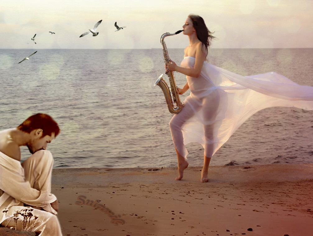 Клипы поет души. Душа поет. Девушка с саксофоном на берегу моря. Романтические воспоминания. Романтический саксофон.