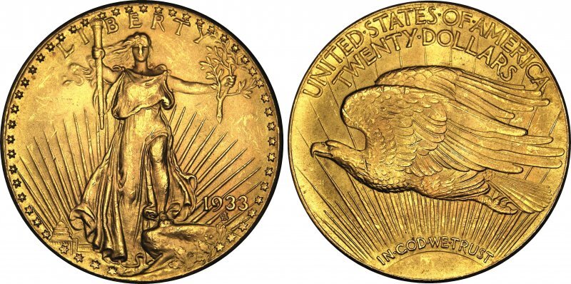 20 долларов 1933 года «Double eagle»