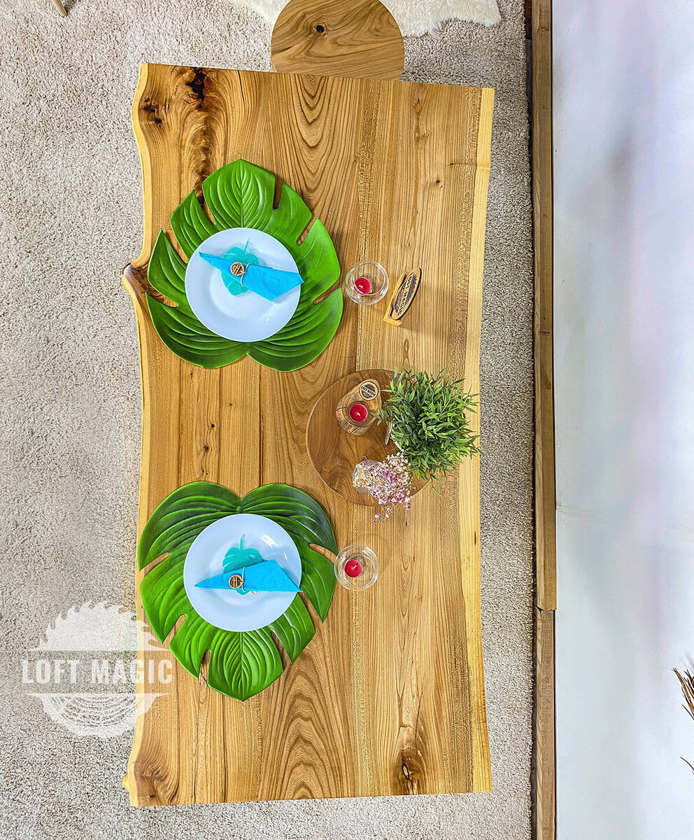 Большой Стол из Слэба Карагача L-102145