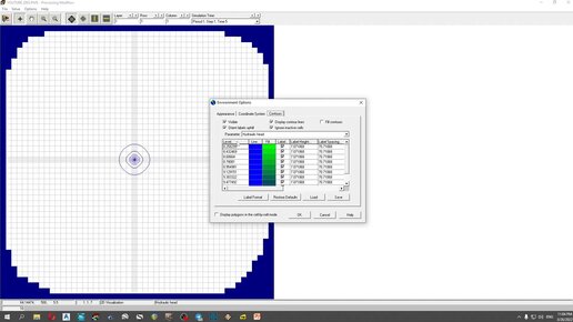 Processing Modflow 8: радиальный безнапорный водоприток.