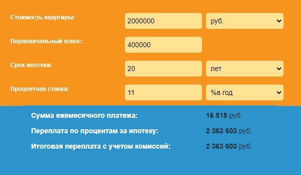  Расчеты взяты с сайта https://calculator-ipoteka.ru/ , можете перепроверить сами