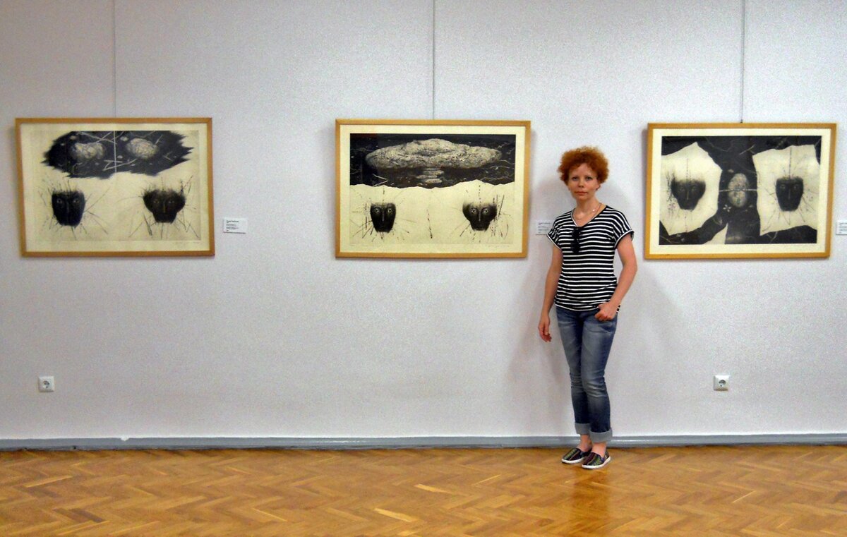 картины Тошио Иошизуми с биеннале в Кишиневе (май 2015 год)