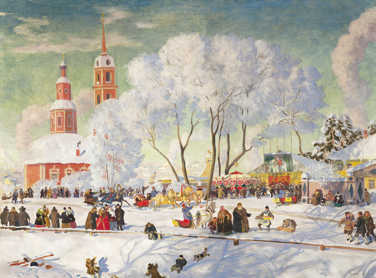 Борис Михайлович Кустодиев. Масленица. 1920,