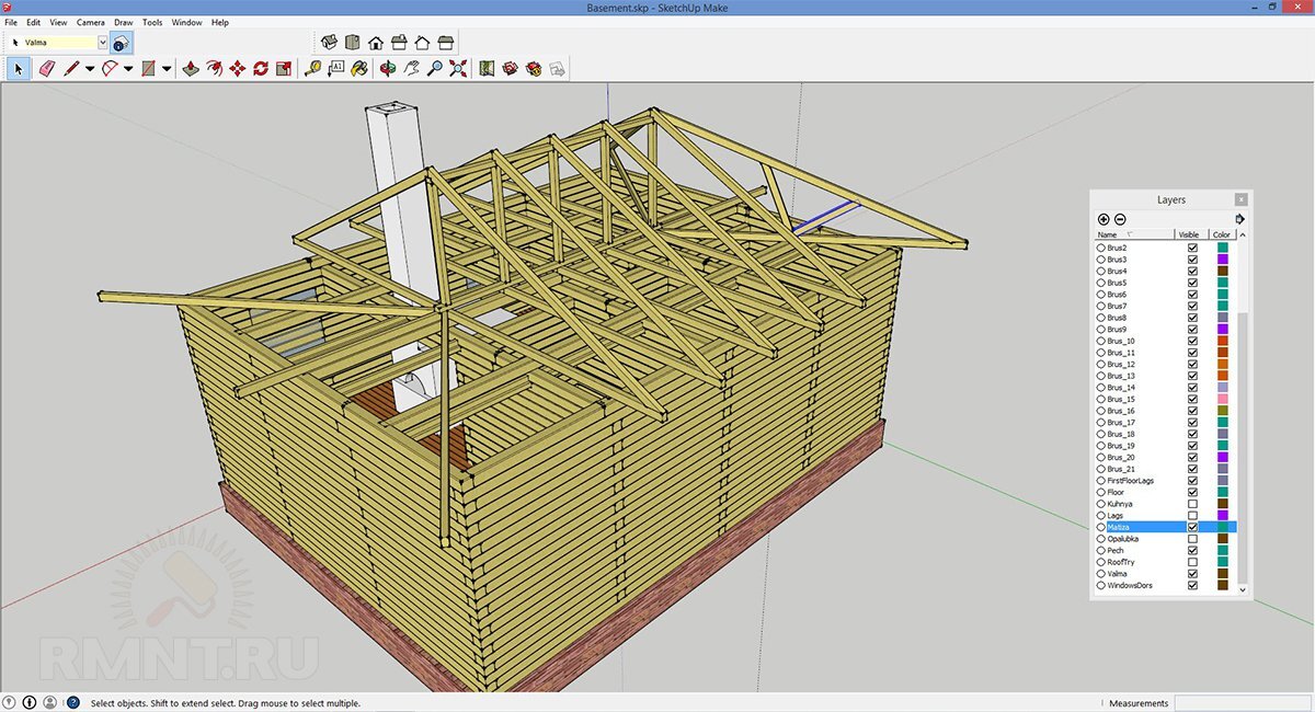 Sketchup проекты каркасных домов Бесплатные программы для проектирования жилых домов Строительный портал RMNT.RU 