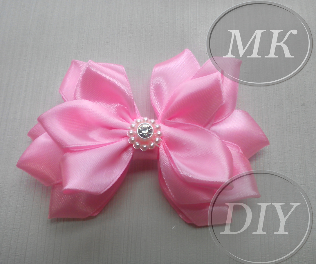 Стильный бантик из атласной ленты 5 см МК🎀МК🎀Laço de fita🎀Ribbon bow