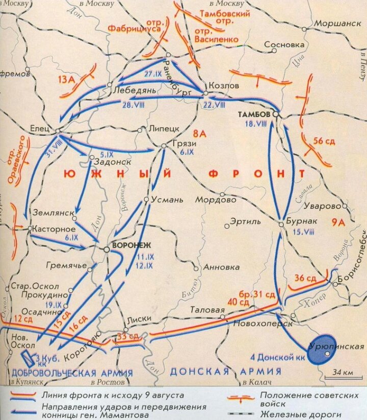                                                     Конный рейд генерала Мамонтова