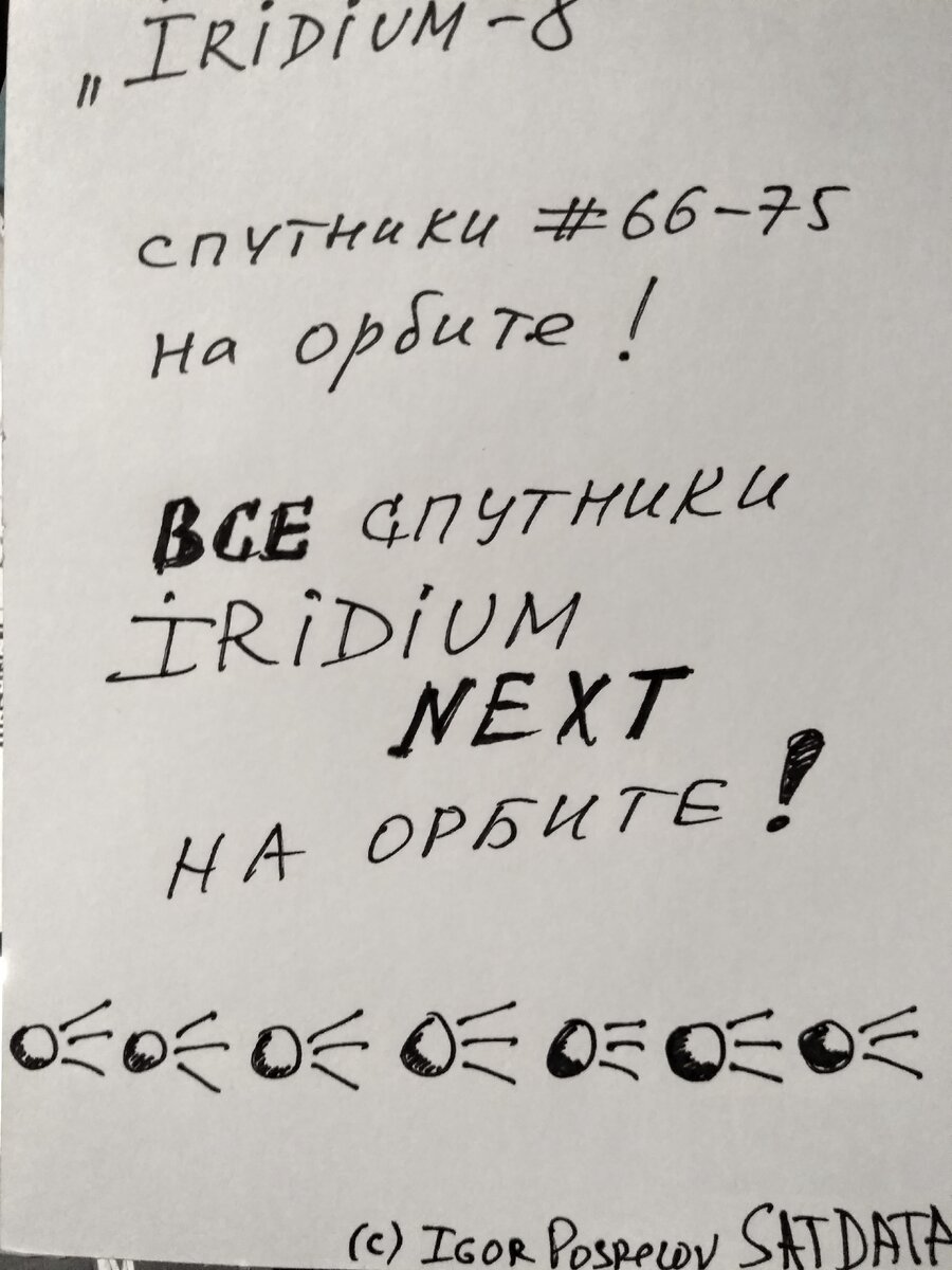 Iridium - ВСЕ  спутники нового поколения на орбите! Связь на ближайшие 15 лет гарантирована! Эпохальное событие случилось пару часов назад - ВСЕ созвездие спутников связи Иридиум теперь на орбите.-2