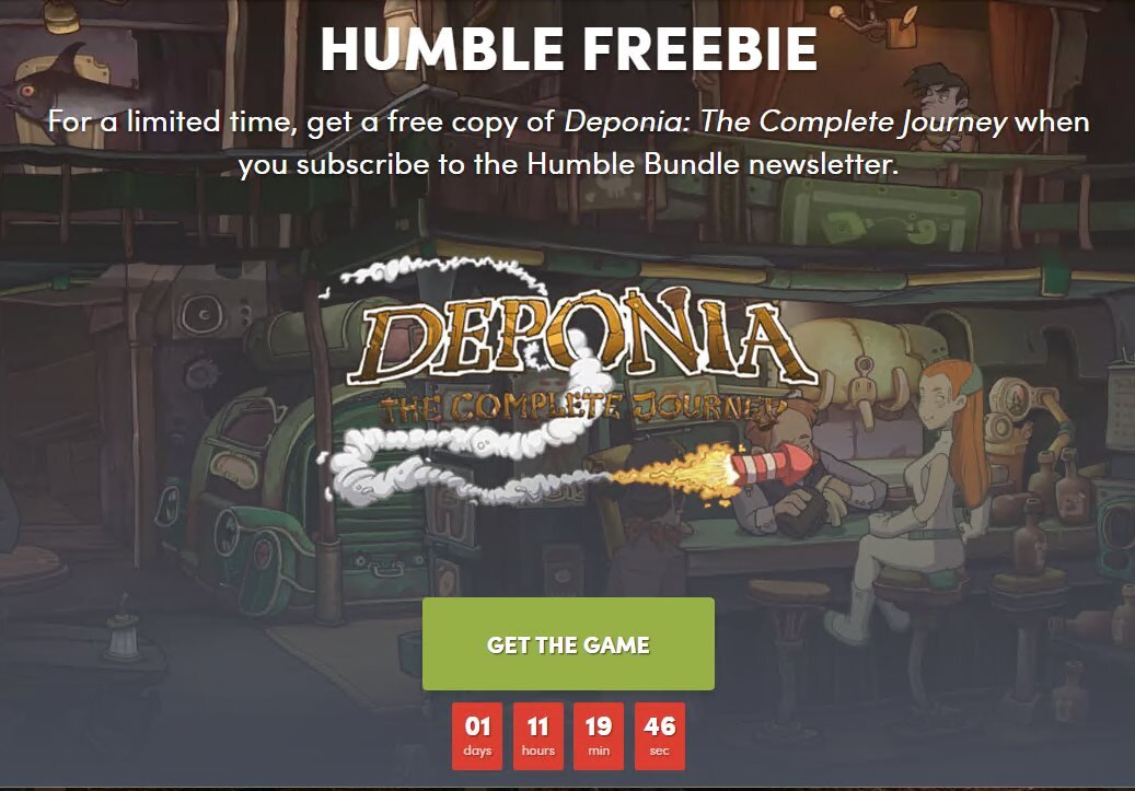 Humble bundle april 2024. Deponia: the complete Journey. Deponia под мостом. Депония карта взрывов. Humble games.