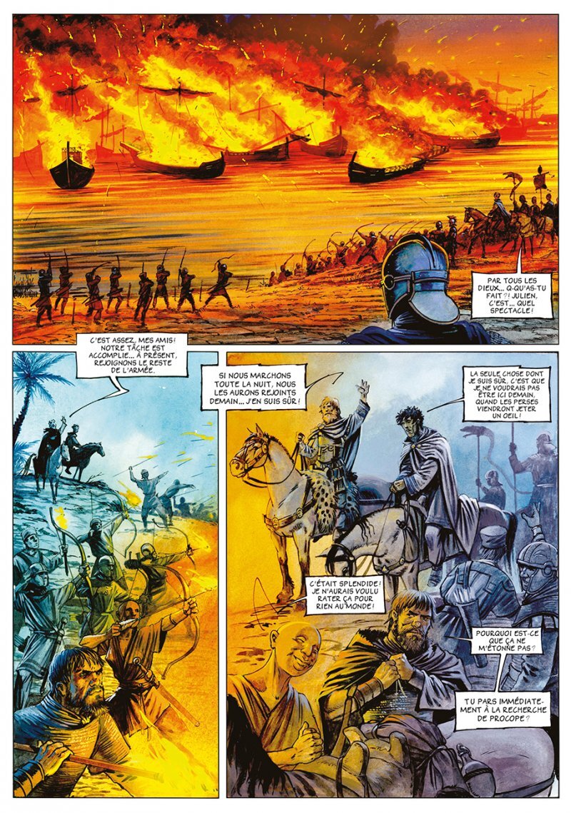      Император Юлиан сжигает свой флот. Из работы Кена Бродерса Apostata