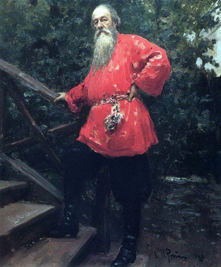 Толстой 20 век. Репин портрет Стасова.