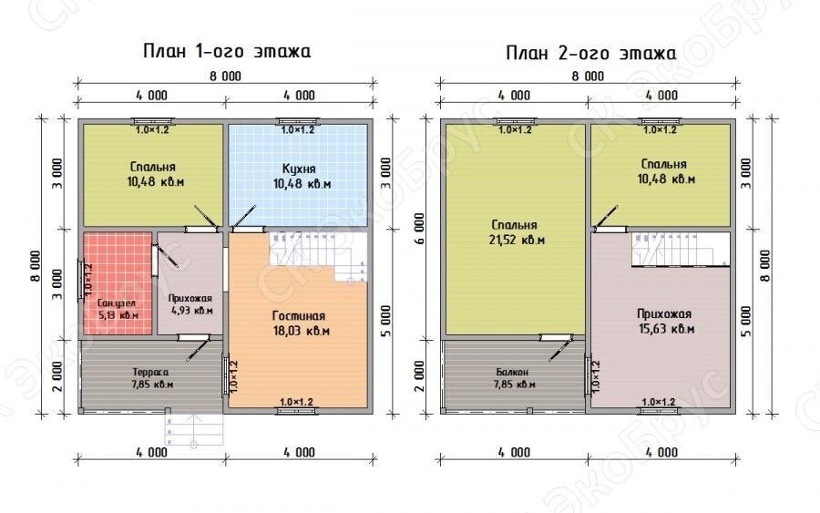 Рисунок 2. Планировка дома Петергоф Д-1