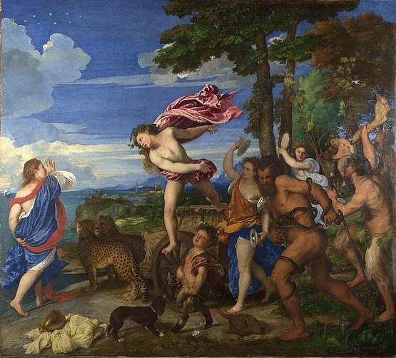 Тициан. Вакх и Ариадна (Bacchus and Ariadne). 1522-23. Источник: https://en.wikipedia.org/wiki/Bacchus_and_Ariadne