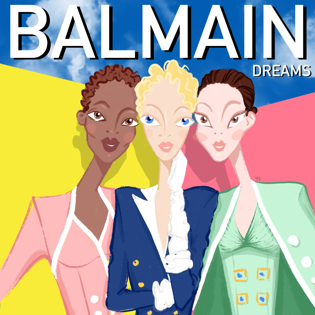 Иллюстрации Wilde Artist для Balmain Resort 2021 | Wilde_artist | Дзен