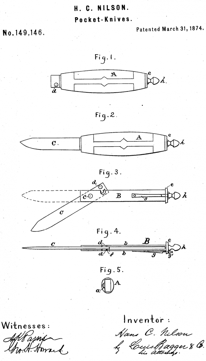 Чертеж ножа stiletto