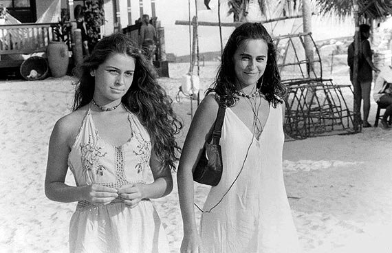 с Джованной Антонелли на съемках сериала "Тропиканка"