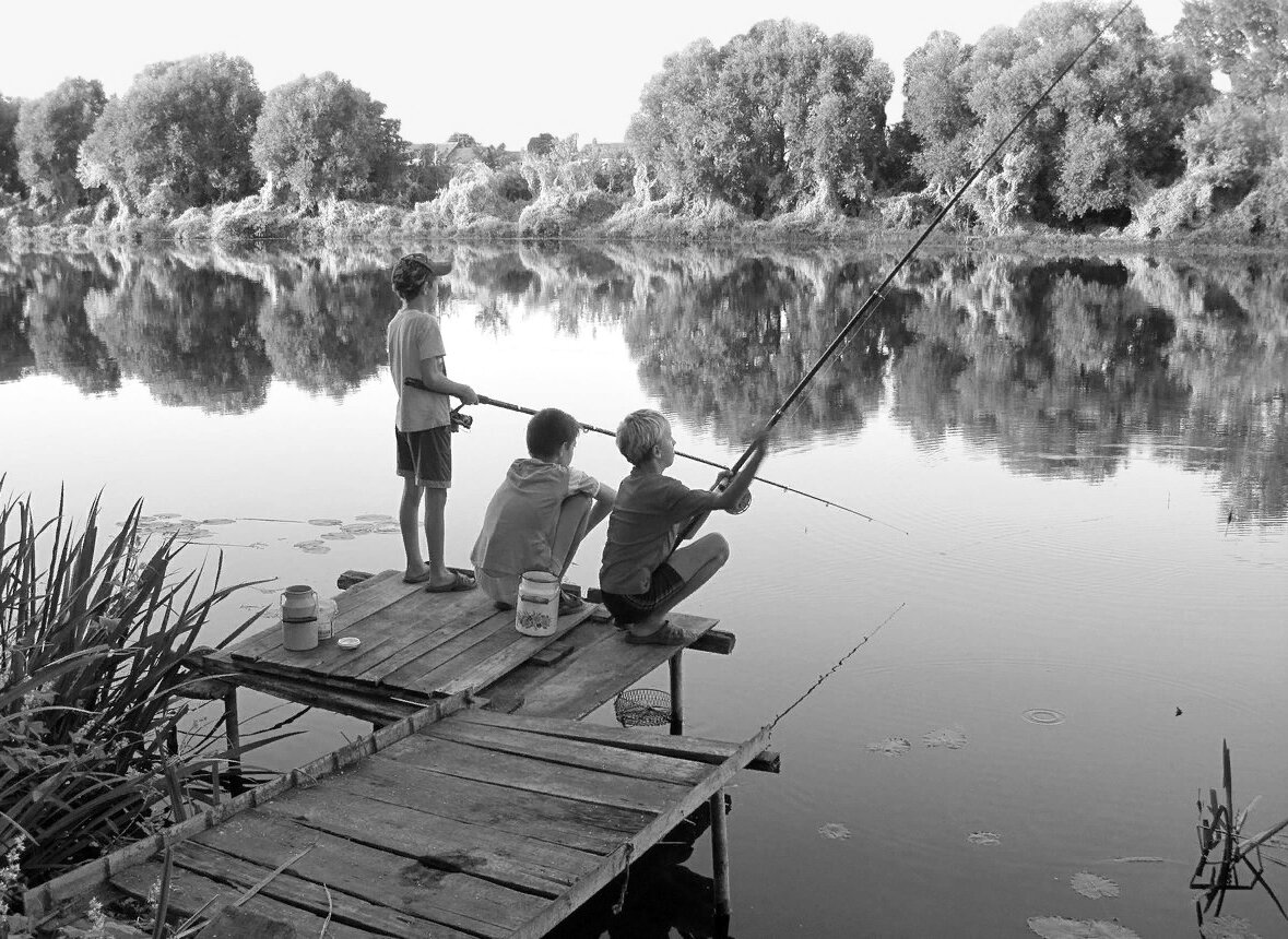 Рыбалка в деревне картинки