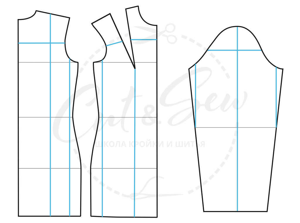 Как увеличить или уменьшить выкройку плечевого изделия