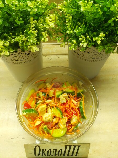 Салат с куриной грудкой