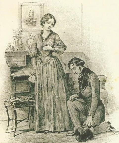 Павел Петрович Соколов, иллюстрация к произведению А.С.Пушкина "Евгений Онегин"