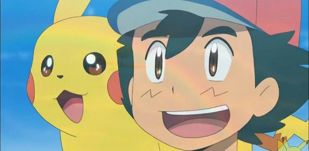 Кадр из заставки анимэ-сериала "Покемон"