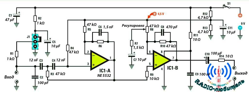 LM386 — Низковольтный усилитель мощности