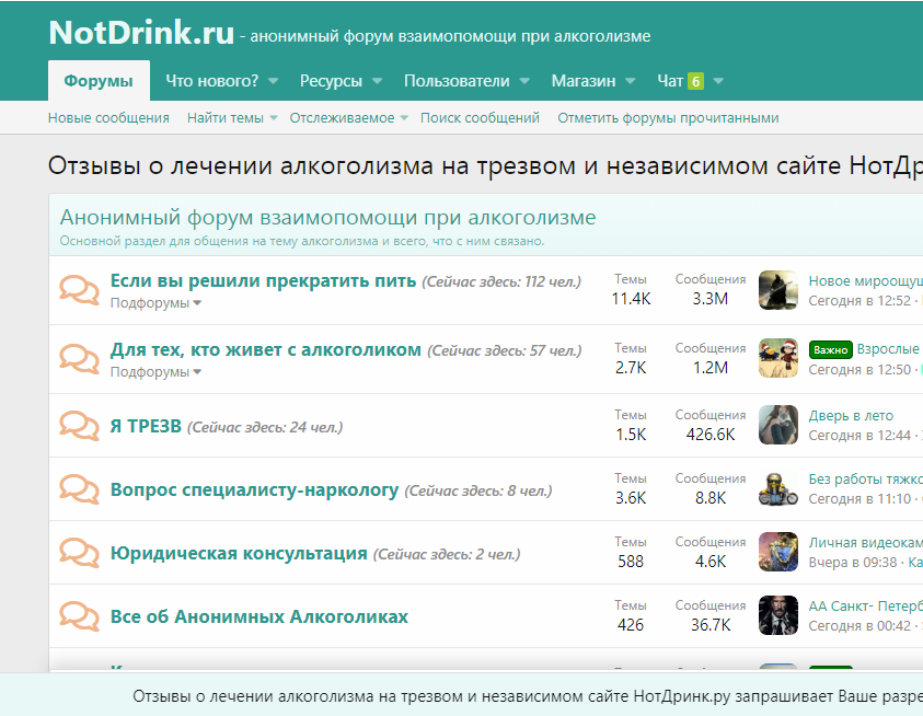 Форум алкоголиков нотдринк