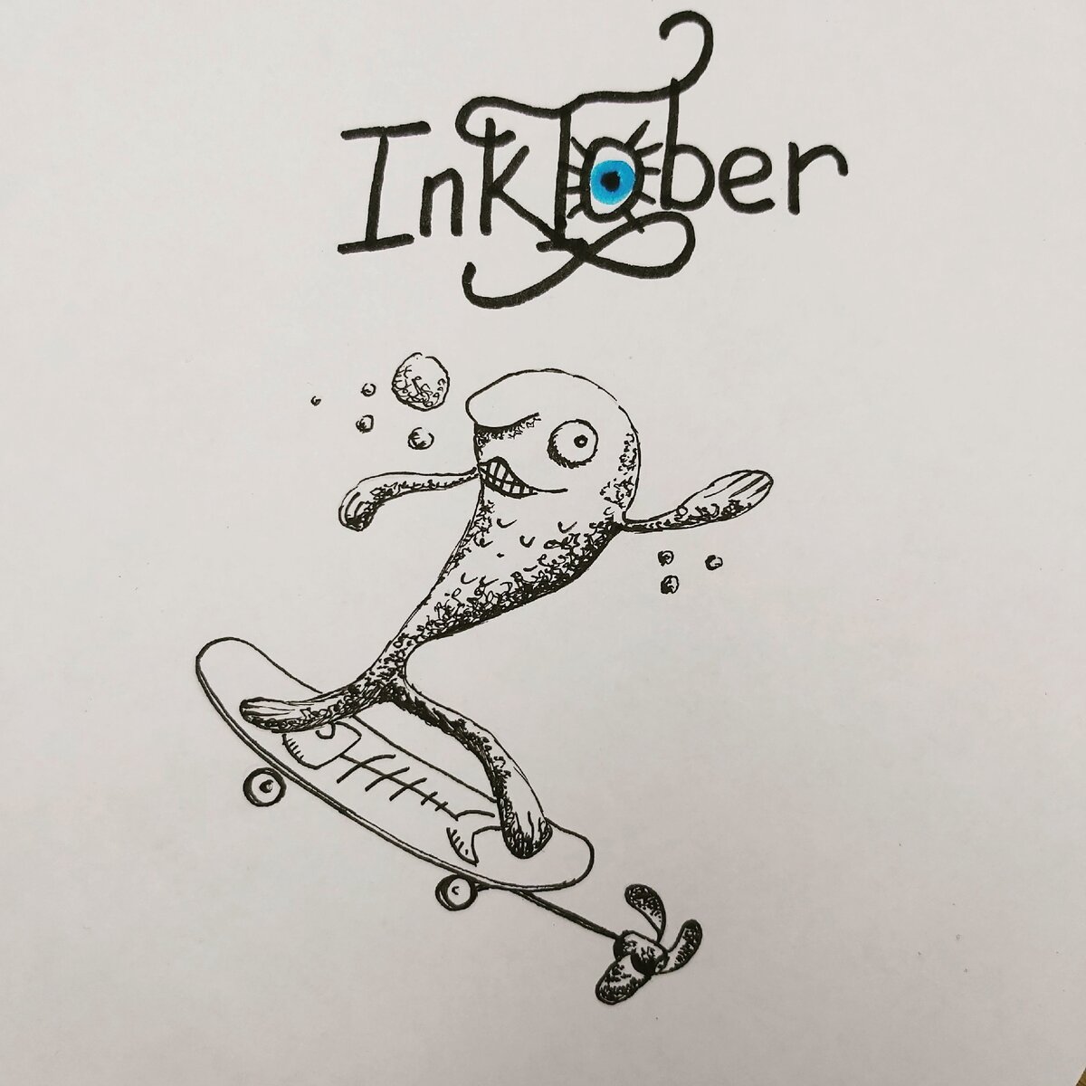 Моя первая работа в inktober на тему fish