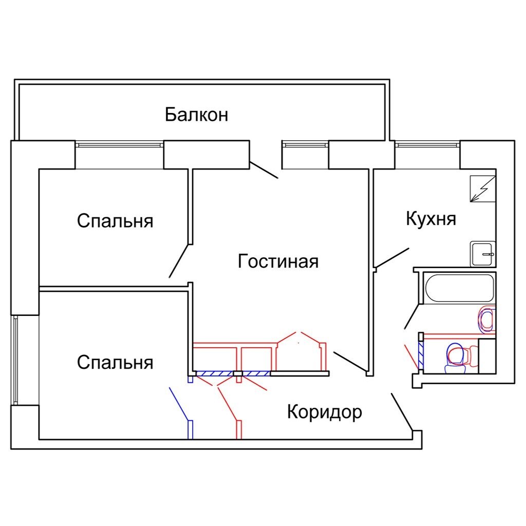 Планировка трехкомнатной квартиры в панельном доме 9 этажей