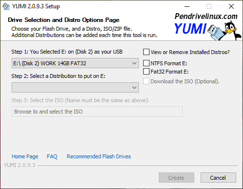Интерфейс программы YUMI