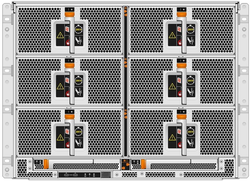 NetApp All Flash FAS AFF A900 вид спереди без фальш-панели