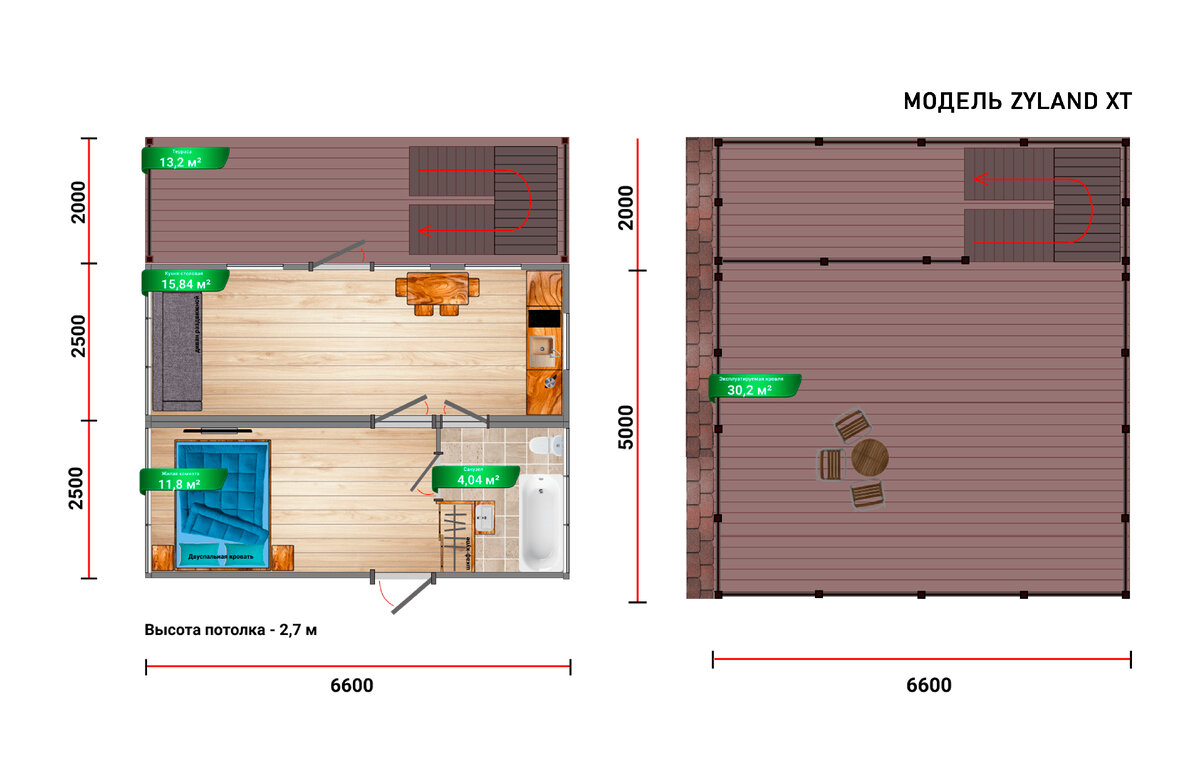 Планировка модели Zyland XT