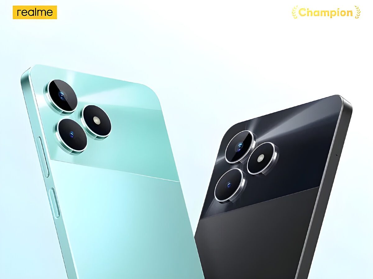 realme C51 официальное превью двух расцветок