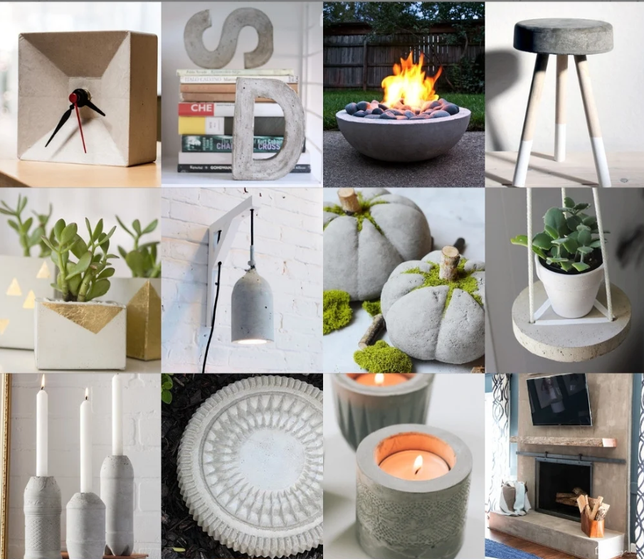 аксессуары из бетона