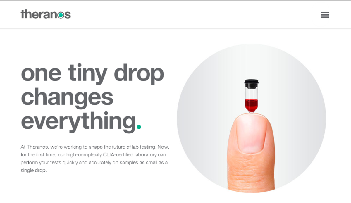 Презентация проекта Theranos обещала, что "одна крошечная капля крови изменит все"