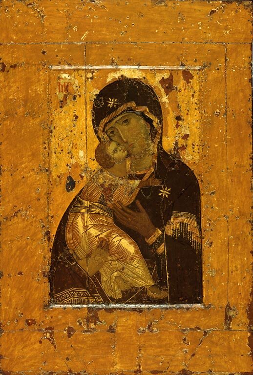 Владимирская икона Божией Матери - самая почитаемая икона в России. 12 век.