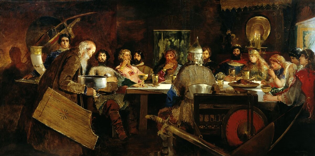 А. Рябушкин "Пир богатырей у ласкового князя Владимира"
1888